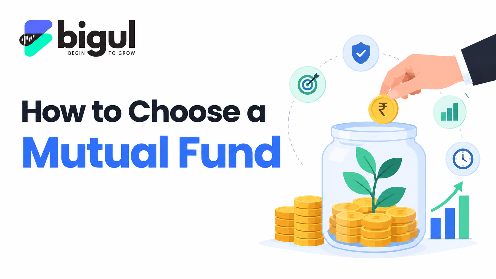 How to choose a mutual fund based on goals, investment horizon, fund category, performance, expense ratio, and fund manager